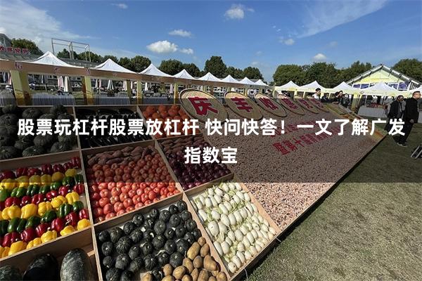 股票玩杠杆股票放杠杆 快问快答！一文了解广发指数宝