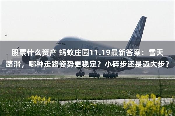 股票什么资产 蚂蚁庄园11.19最新答案：雪天路滑，哪种走路姿势更稳定？小碎步还是迈大步？