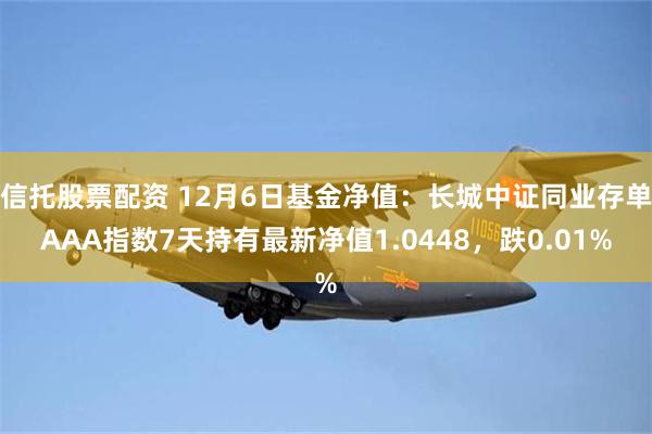 信托股票配资 12月6日基金净值：长城中证同业存单AAA指数7天持有最新净值1.0448，跌0.01%