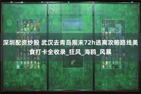 深圳配资炒股 武汉去青岛周末72h逃离攻略路线美食打卡全收录_狂风_海鸥_风暴