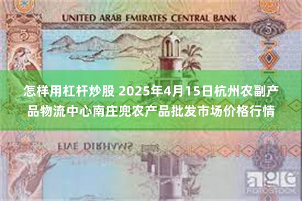 怎样用杠杆炒股 2025年4月15日杭州农副产品物流中心南庄兜农产品批发市场价格行情
