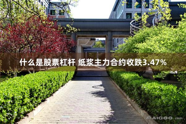 什么是股票杠杆 纸浆主力合约收跌3.47%