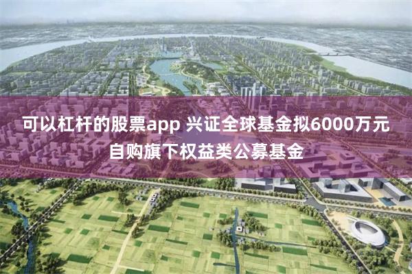可以杠杆的股票app 兴证全球基金拟6000万元自购旗下权益类公募基金
